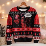 Hooktab My Heart Beats For You! Deadpool Ugly Christmas Sweater