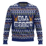 Hooktab My Hero Academia All Might Toshinori Yagi Ugly Christmas Sweater