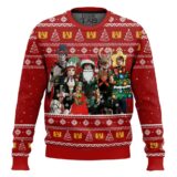 Hooktab My Hero Academia Santa Hero Ugly Christmas Sweater
