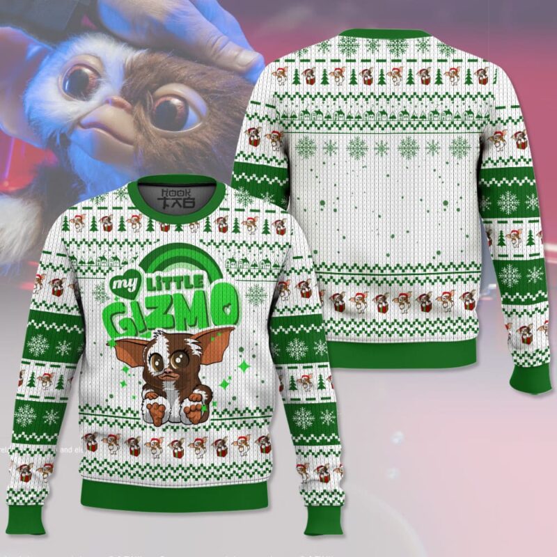 Hooktab My Little Gizmo Gremlins Ugly Christmas Sweater Hooktab My Little Gizmo Gremlins Ugly Christmas Sweater