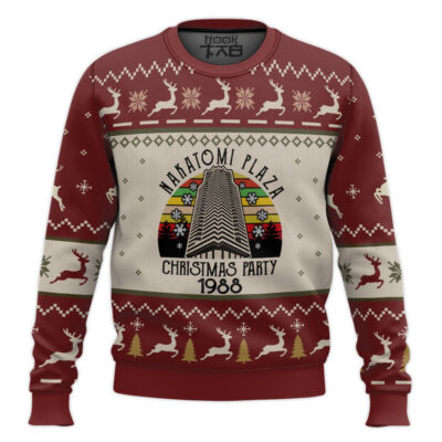Hooktab Nakatomi Christmas Party 1988 Die Hard Ugly Christmas Sweater