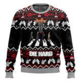 Hooktab Nakatomi Explodes Die Hard Ugly Christmas Sweater