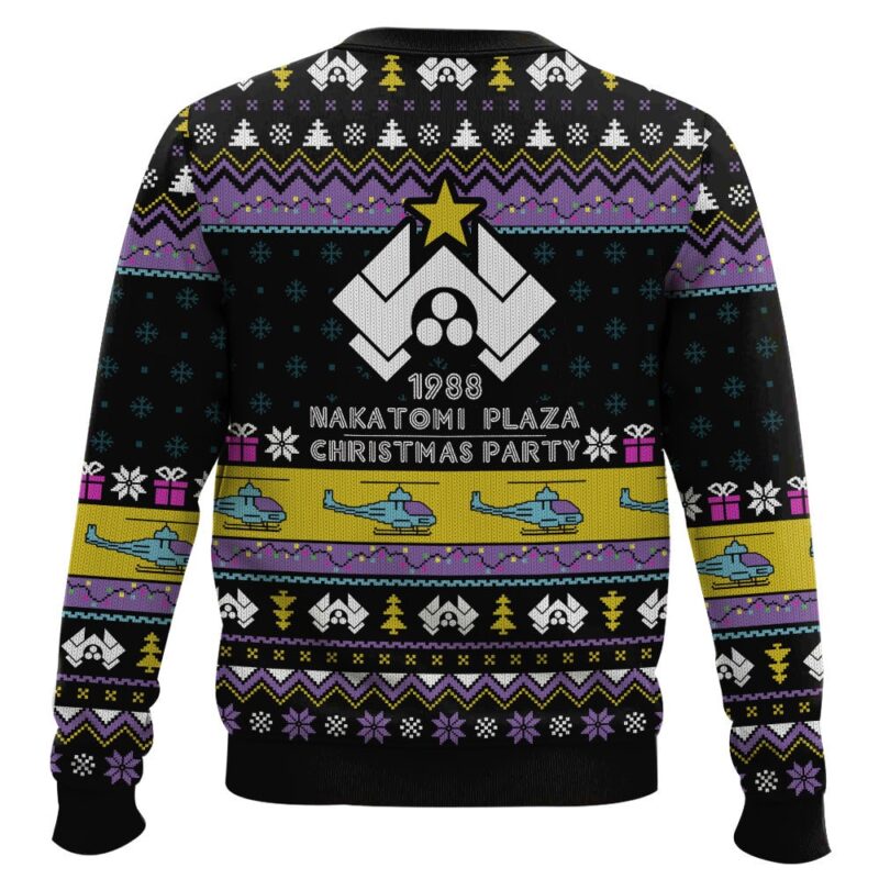 Hooktab Nakatomi Plaza 1988 Die Hard Ugly Christmas Sweater Hooktab Nakatomi Plaza 1988 Die Hard Ugly Christmas Sweater