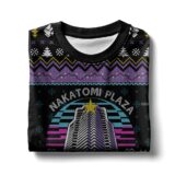 Hooktab Nakatomi Plaza 1988 Die Hard Ugly Christmas Sweater