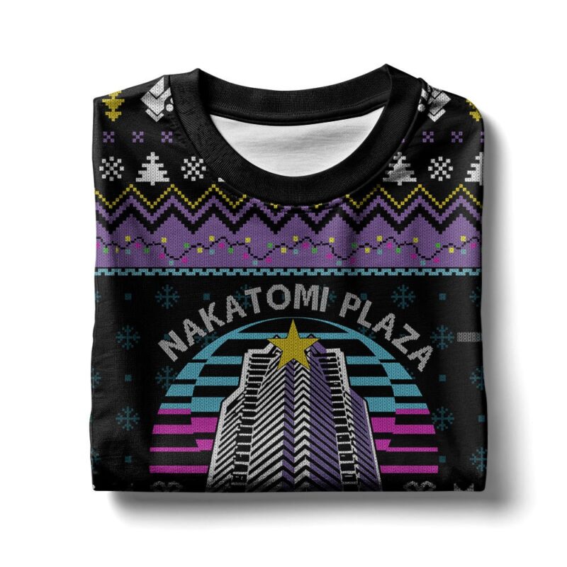 Hooktab Nakatomi Plaza 1988 Die Hard Ugly Christmas Sweater Hooktab Nakatomi Plaza 1988 Die Hard Ugly Christmas Sweater
