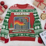 Hooktab Nakatomi Video Game Cartridge Die Hard Ugly Christmas Sweater