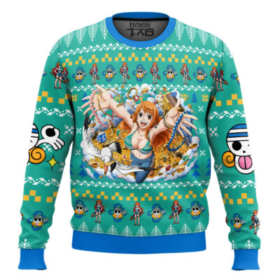 Hooktab Nami One Piece Ugly Christmas Sweater