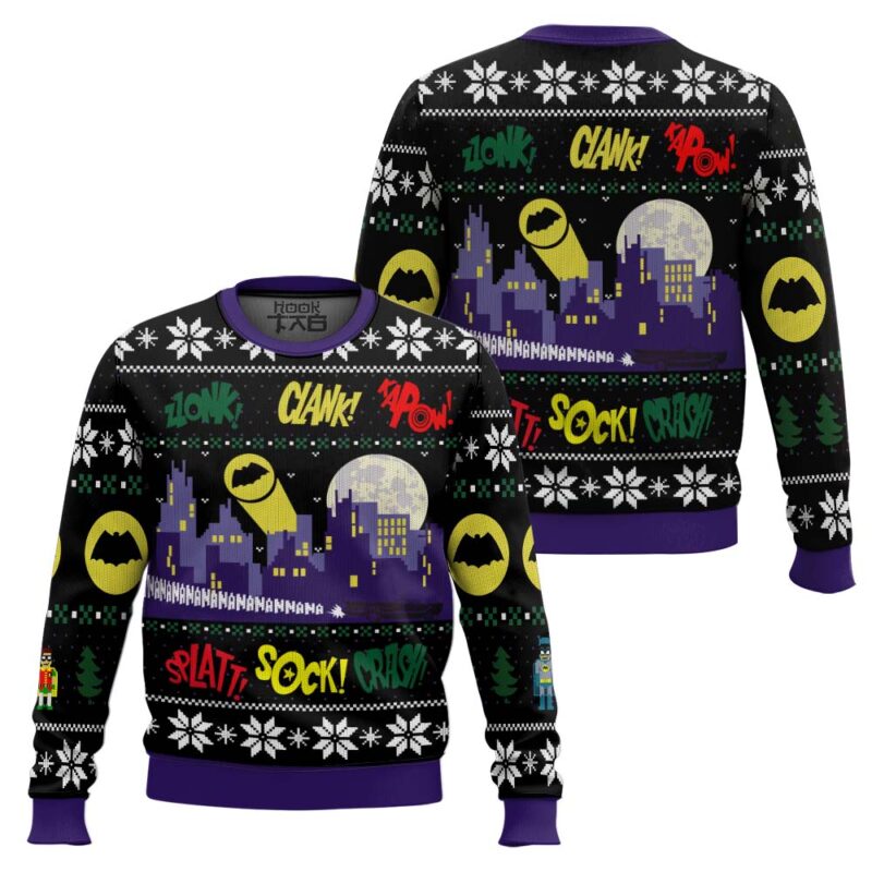 Hooktab Nananana Christmas Batman Ugly Christmas Sweater Hooktab Nananana Christmas Batman Ugly Christmas Sweater