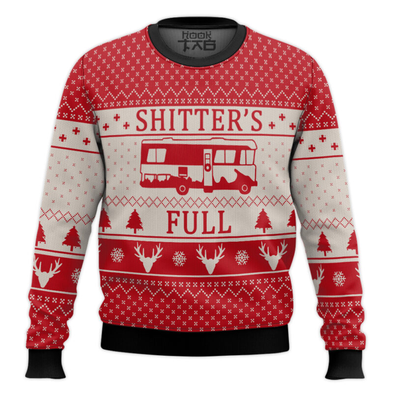 Hooktab National Lampoon Vacation Shitter's Full Ugly Christmas Sweater