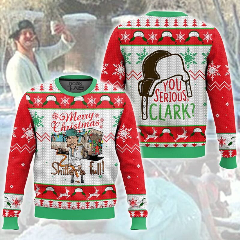 Hooktab National Lampoon's Christmas Vacation Shitters Full Ugly Christmas Sweater Hooktab National Lampoon's Christmas Vacation Shitters Full Ugly Christmas Sweater