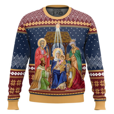 Hooktab Nativity Of Jesus Christ Ugly Christmas Sweater