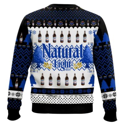 Hooktab Natural Light Beer Ugly Christmas Sweater