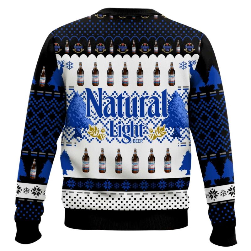 Hooktab Natural Light Beer Ugly Christmas Sweater Hooktab Natural Light Beer Ugly Christmas Sweater