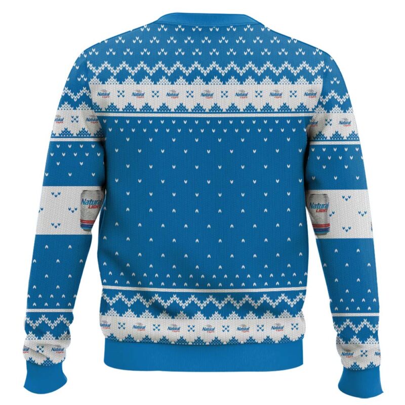 Hooktab Natural Light Lager Beer Ugly Christmas Sweater Hooktab Natural Light Lager Beer Ugly Christmas Sweater