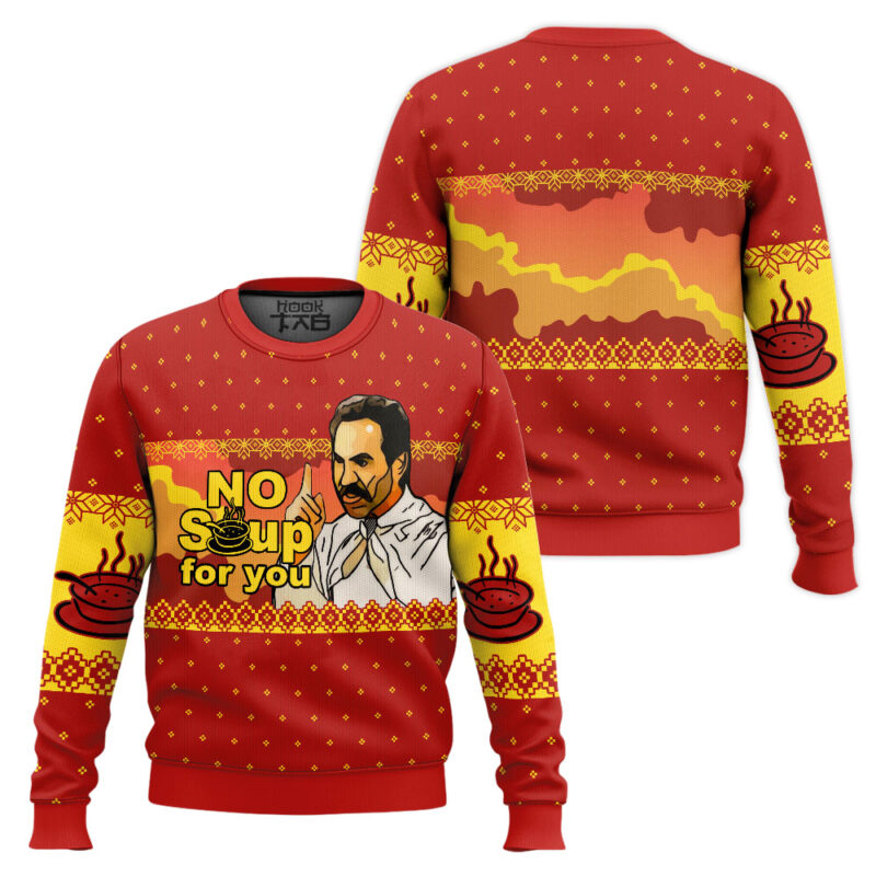 Hooktab Nazi No Soup For You Seinfeld Ugly Christmas Sweater Hooktab Nazi No Soup For You Seinfeld Ugly Christmas Sweater