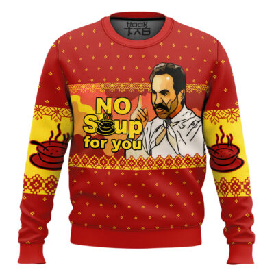 Hooktab Nazi No Soup For You Seinfeld Ugly Christmas Sweater