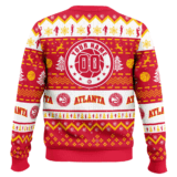 Hooktab NBA Atlanta Hawks Custom Name And Number Ugly Christmas Sweater