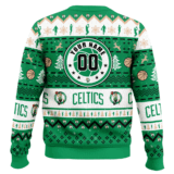 Hooktab NBA Boston Celtics Custom Name And Number Ugly Christmas Sweater
