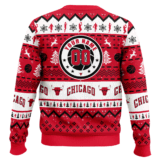 Hooktab NBA Chicago Bulls Custom Name And Number Ugly Christmas Sweater