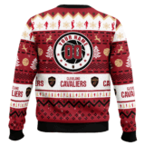 Hooktab NBA Cleveland Cavaliers Custom Name And Number Ugly Christmas Sweater