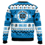 Hooktab NBA Dallas Mavericks Custom Name And Number Ugly Christmas Sweater