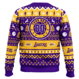 Hooktab NBA Los Angeles Lakers Custom Name And Number Ugly Christmas Sweater