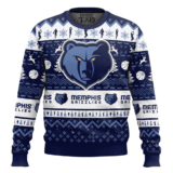 Hooktab NBA Memphis Grizzlies Custom Name And Number Ugly Christmas Sweater