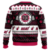 Hooktab NBA Miami Heat Custom Name And Number Ugly Christmas Sweater