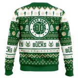Hooktab NBA Milwaukee Bucks Custom Name And Number Ugly Christmas Sweater