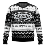 Hooktab NBA San Antonio Spurs Custom Name And Number Ugly Christmas Sweater