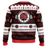 Hooktab NBA Toronto Raptors Custom Name And Number Ugly Christmas Sweater