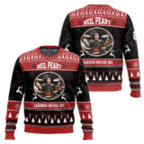 Hooktab Neil Peart Legend Never Die Ugly Christmas Sweater