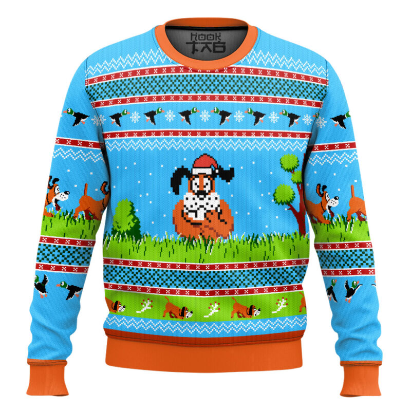 Hooktab NES Duck Hunt Ugly Christmas Sweater