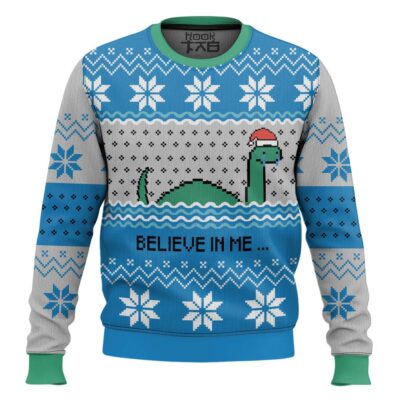Hooktab Nessie Believe In Me Ugly Christmas Sweater