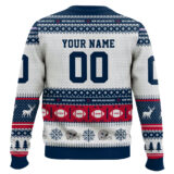 Hooktab New England Patriots - Custom Name And Number Ugly Sweater