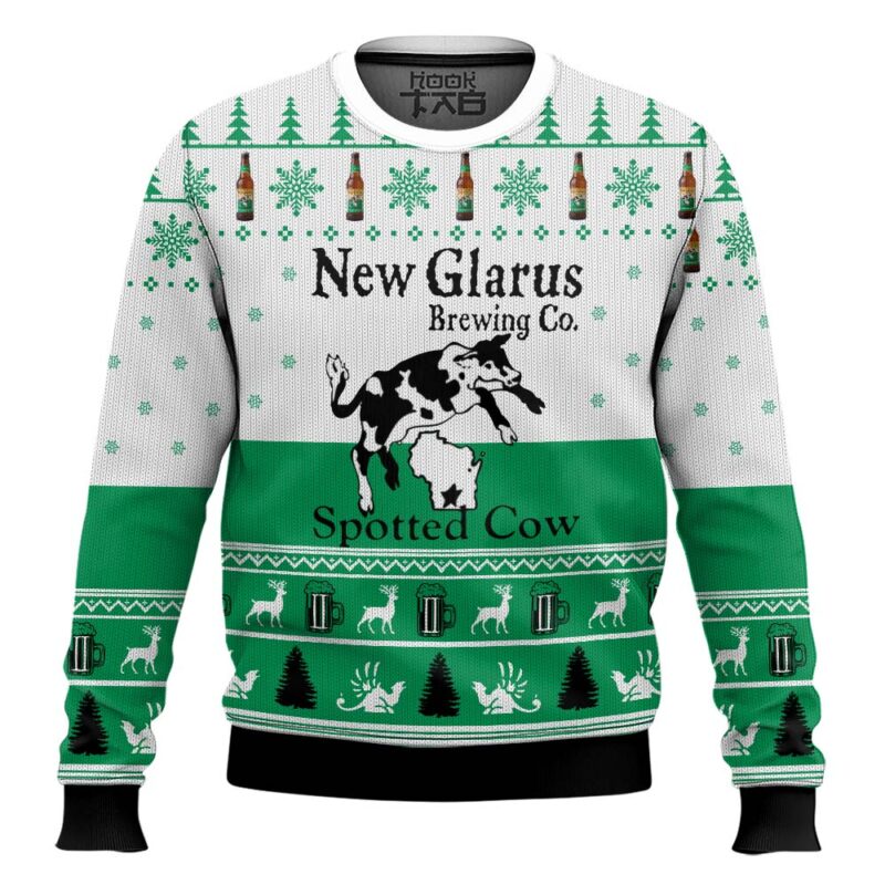 Hooktab New Glarus Spotted Ugly Christmas Sweater