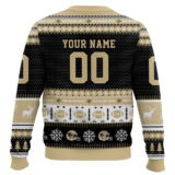 Hooktab New Orleans Saints - Custom Name And Number Ugly Sweater