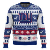 Hooktab New York Giants - Custom Name And Number Ugly Sweater
