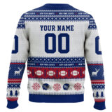 Hooktab New York Giants - Custom Name And Number Ugly Sweater