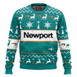 Hooktab Newport Cigarettes Ugly Christmas Sweater