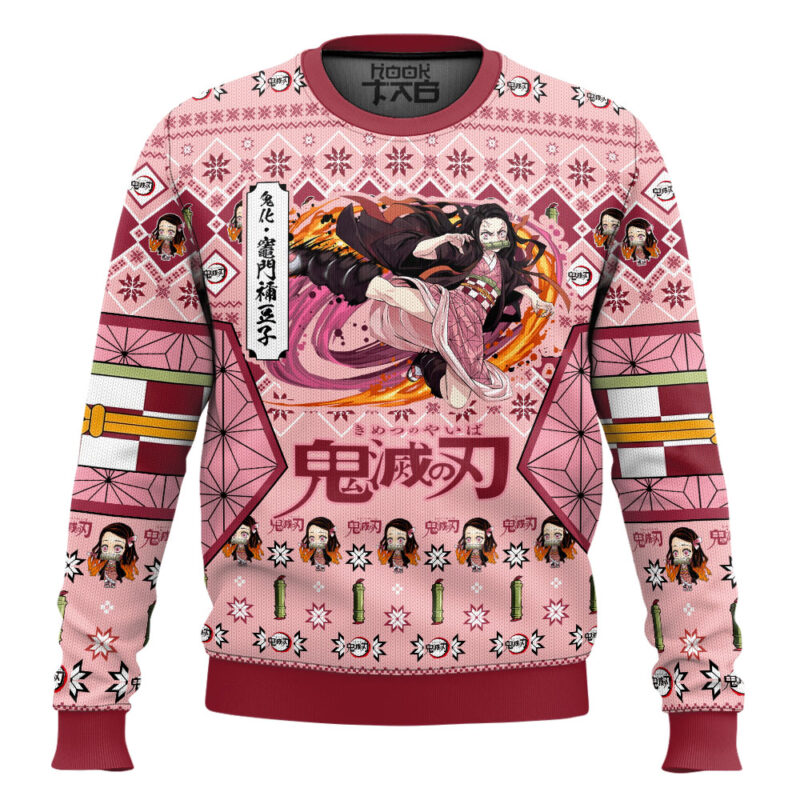 Hooktab Nezuko Kamado Ugly Christmas Sweater