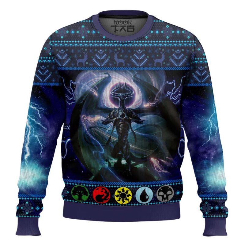 Hooktab Nicol Bolas Magic The Gathering Ugly Christmas Sweater