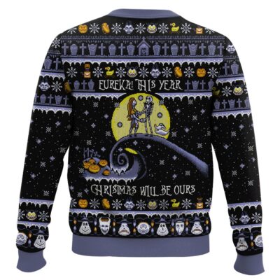 Hooktab Nightmare Before Christmas Eureka This Year Will Be Ours Ugly Christmas Sweater