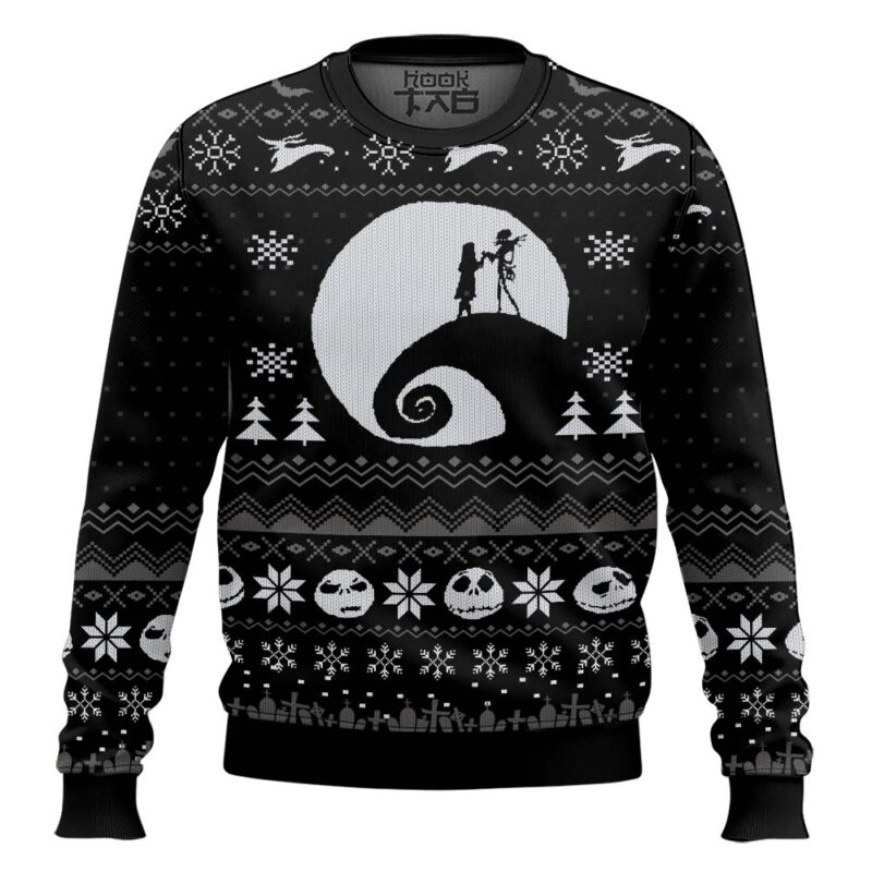 Hooktab Nightmare Before Christmas Fair Isle Ugly Christmas Sweater