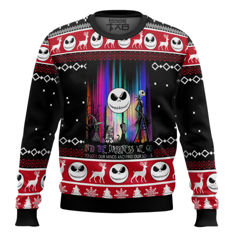 Hooktab Nightmare Before Christmas Into The Darkness We Go Ugly Christmas Sweater