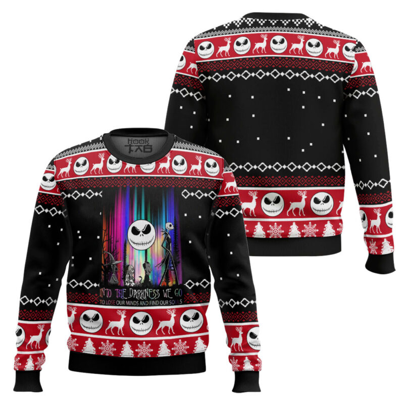 Hooktab Nightmare Before Christmas Into The Darkness We Go Ugly Christmas Sweater Hooktab Nightmare Before Christmas Into The Darkness We Go Ugly Christmas Sweater