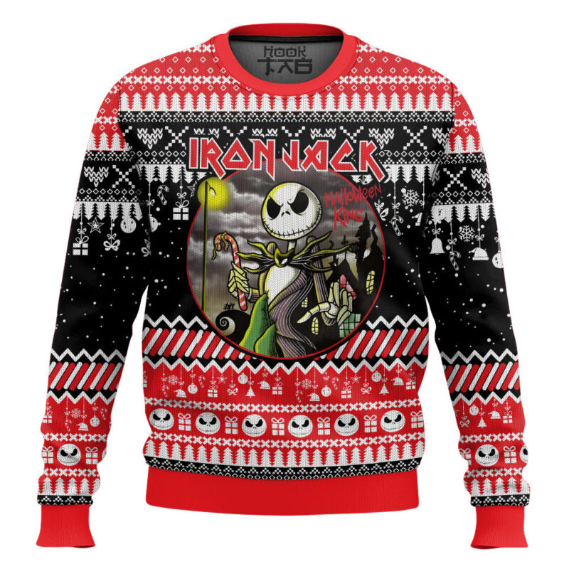 Hooktab Nightmare Before Christmas Iron Jack Ugly Christmas Sweater