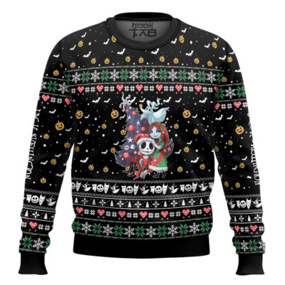 Hooktab Nightmare Before Christmas Jack And Sally Ugly Christmas Sweater