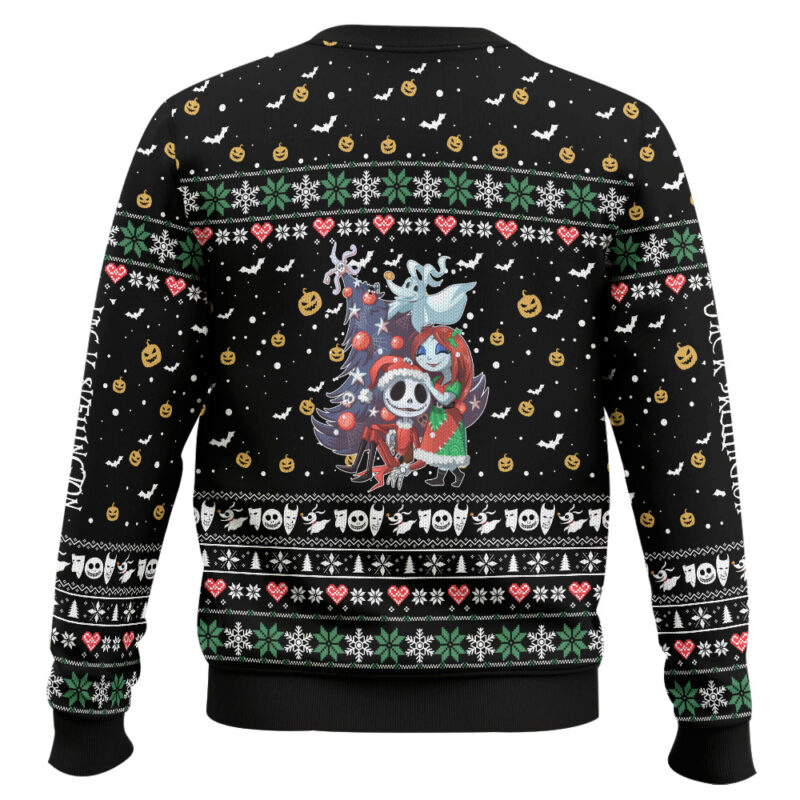 Hooktab Nightmare Before Christmas Jack And Sally Ugly Christmas Sweater Hooktab Nightmare Before Christmas Jack And Sally Ugly Christmas Sweater