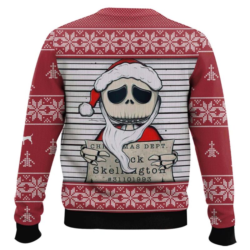 Hooktab Nightmare Before Christmas Jack Dept Skellington Ugly Christmas Sweater Hooktab Nightmare Before Christmas Jack Dept Skellington Ugly Christmas Sweater
